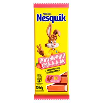 Ciocolata Nesquik cu lapte si capsuni 100g - купить, цены на BONUS - фото 1