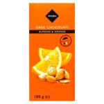 Ciocolata neagra Rioba migdale portocala 100g