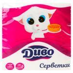 Салфетки столовые Divo белый 1 слой 33*33см 100шт
