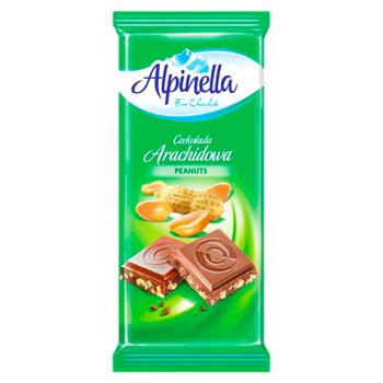 Ciocolata cu lapte Alpinella cu arahide 90g - cumpărați, prețuri pentru BONUS - foto 1