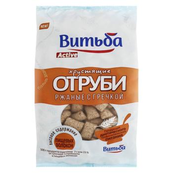 Отруби ржаные с гречкой Витьба Active хрустящие 130г - купить, цены на BONUS - фото 1