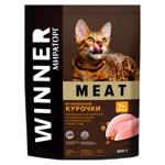 Корм сухой Мираторг Winner Meat с курицей для взрослых кошек 300г