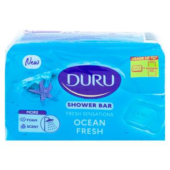 Мыло твердое Duru Fresh Sensations свежесть океана туалетное 150г - купить, цены на BONUS - фото 1