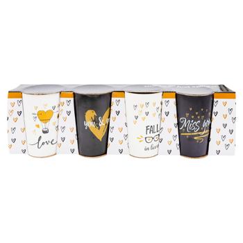 Set 4 cani imprimeu 380ml - купить, цены на BONUS - фото 2