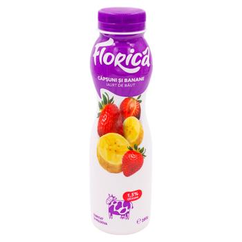 Iaurt de baut Florica Capsuna si banane 280ml - cumpărați, prețuri pentru BONUS - foto 1