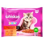 Hrană umedă Whiskas Junior cu pasăre pentru pisoi 85g*4buc