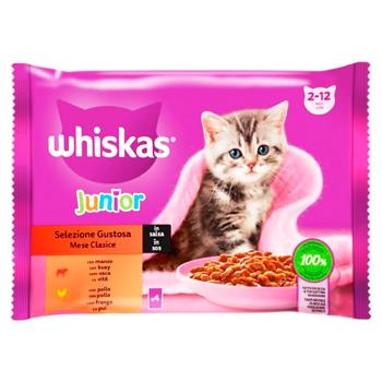 Корм влажный Whiskas Junior с птицей для котят 85г*4шт - купить, цены на BONUS - фото 1