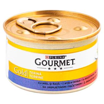Hrană umedă Gourmet Gold cu miel si rata pentru pisici 85g - cumpărați, prețuri pentru BONUS - foto 1