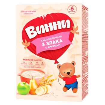 Terci Vinni 3 cereale cu lapte si fructe 200g - cumpărați, prețuri pentru BONUS - foto 1
