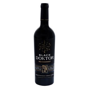 Вино Black Doktor красное полусладкое 0,75л - купить, цены на METRO - фото 1