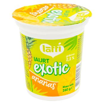 Йогурт Latti ананас 2,2% 260г - купить, цены на BONUS - фото 1