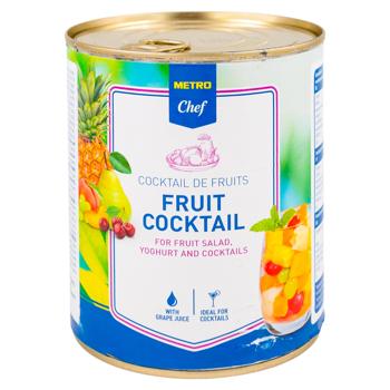 Коктейль фруктовый METRO Chef в соке 820г - купить, цены на METRO - фото 1