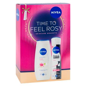 Set Nivea Rose Box Gel Dus 250ml/Deo 150m - купить, цены на BONUS - фото 2