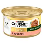 Hrană umedă Gourmet Gold cu somon pentru pisici 85g