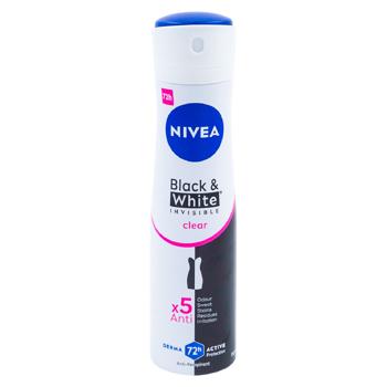 Deodorant spray Nivea Black&White Invisible Clear 150ml - cumpărați, prețuri pentru BONUS - foto 1
