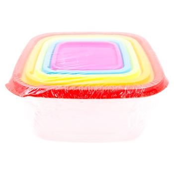 Set containere Fanrong alimentare 5buc - купить, цены на BONUS - фото 1