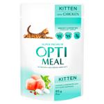Корм влажный Optimeal с курицей для котят 85г