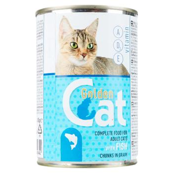 Hrană umedă Golden Cat cu peste pentru pisici 415g - cumpărați, prețuri pentru BONUS - foto 1