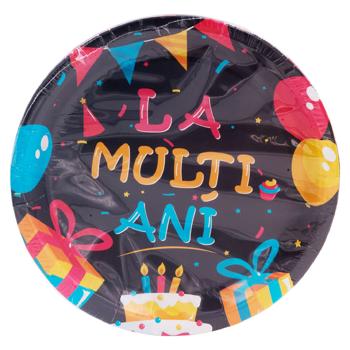 Farfurie Jacobasan Happy Birthday carton 18cm 10buc - cumpărați, prețuri pentru BONUS - foto 3