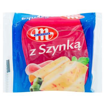 Brânză topită Mlekovita cu aromă de șuncă, felii 130g - cumpărați, prețuri pentru BONUS - foto 1