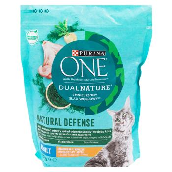 Hrana uscata p/u pisici One Dual Nature Adult Cat Spirulina 750g pui - cumpărați, prețuri pentru BONUS - foto 1