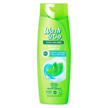 Sampon Wash&Go Men Forta si revigorare Menthol 360ml - cumpărați, prețuri pentru BONUS - foto 1