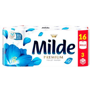 Туалетная бумага Milde Marine 3-слойная 16шт - купить, цены на BONUS - фото 1