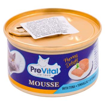 Hrană umedă PreVital Mousse cu ton pentru pisici 85g - cumpărați, prețuri pentru BONUS - foto 1