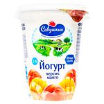 Iaurt Savuskin Piersic mango 2% 350g