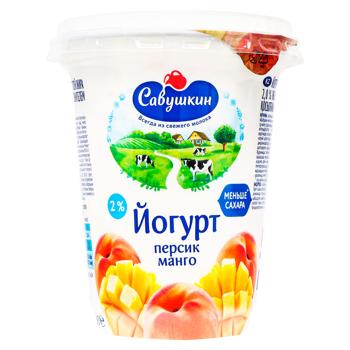 Iaurt Savuskin Piersic mango 2% 350g - cumpărați, prețuri pentru BONUS - foto 1