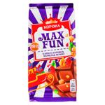 Ciocolata cu lapte Corona Max Fun Biscuit/caramel/marmeladă 150g
