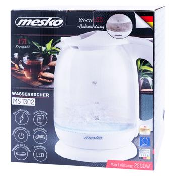 Чайник электрический Mesko MS1302w - купить, цены на BONUS - фото 1