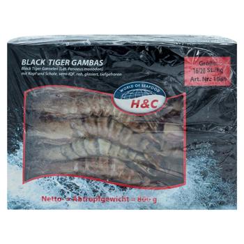 Креветки тигровые H&C замороженные 16/20 1кг - купить, цены на BONUS - фото 2