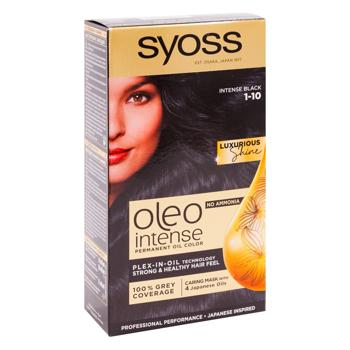 Краска для волос Syoss Oleo Intense 1-10 глубокий чорный - купить, цены на BONUS - фото 3