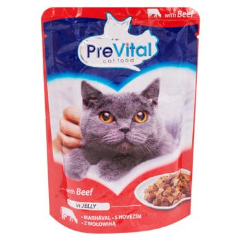 Hrană umedă PreVital cu vita pentru pisici 100g - cumpărați, prețuri pentru BONUS - foto 1