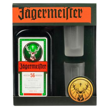 Lichior Jagermiester 0.7l + 2 pahare - cumpărați, prețuri pentru BONUS - foto 1
