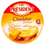 Branza topita President Cheddar triunghi 35% 140g