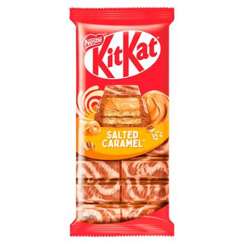 Ciocolata cu lapte Kit Kat cu caramel sarat 99g - cumpărați, prețuri pentru BONUS - foto 1