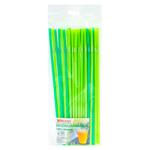 Трубочки биоразлагаемые 5мм*24см зеленые 30шт