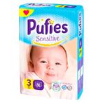 Scutece Pufies Sensitive 4-9kg Nr.3 66buc