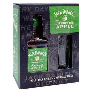 Ликер Jack Daniel’s Apple 35% 0,7л + 2 стакана - купить, цены на BONUS - фото 4