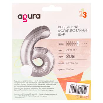 Balon folie Agura Cifra 6 102cm - cumpărați, prețuri pentru BONUS - foto 1