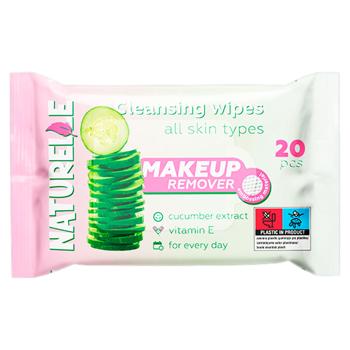 Serv.umede p/demach. Naturelle 20buc apa micel&extr.castravete - купить, цены на BONUS - фото 1