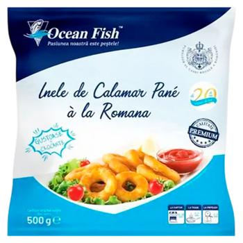 Calamar Ocean Fish inele pane 500g - cumpărați, prețuri pentru BONUS - foto 1