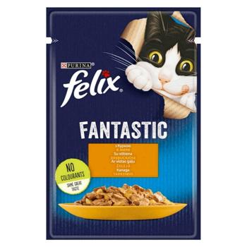 Корм влажный Felix с курицей для кошек 85г - купить, цены на BONUS - фото 1