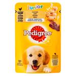 Корм влажный Pedigree Junior с курицей и рисом для щенков 100г