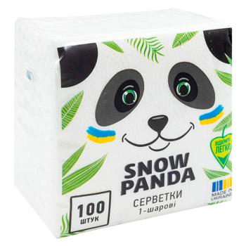 Servetele de masa Snizhna Panda albe 1 strat 24*24cm 100buc - cumpărați, prețuri pentru BONUS - foto 3