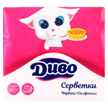 Servetele Divo 1str. 24?25 100buc roz - купить, цены на BONUS - фото 1