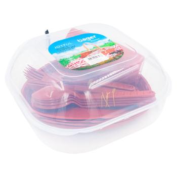 Посуда для пикника Joyful BG-713 21шт - купить, цены на BONUS - фото 2