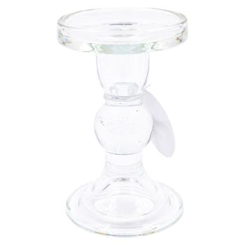 Sfesnic din sticla Candelabru transparent 14*8cm - cumpărați, prețuri pentru BONUS - foto 1